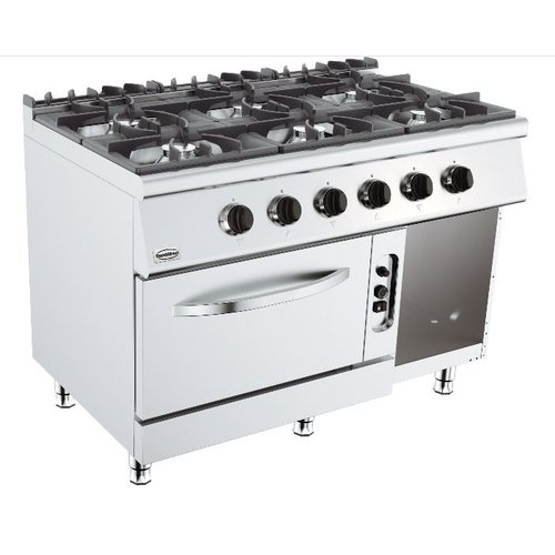  Combisteel Cuisiniere a gaz avec four a gaz | 6 bruleurs | base 700 