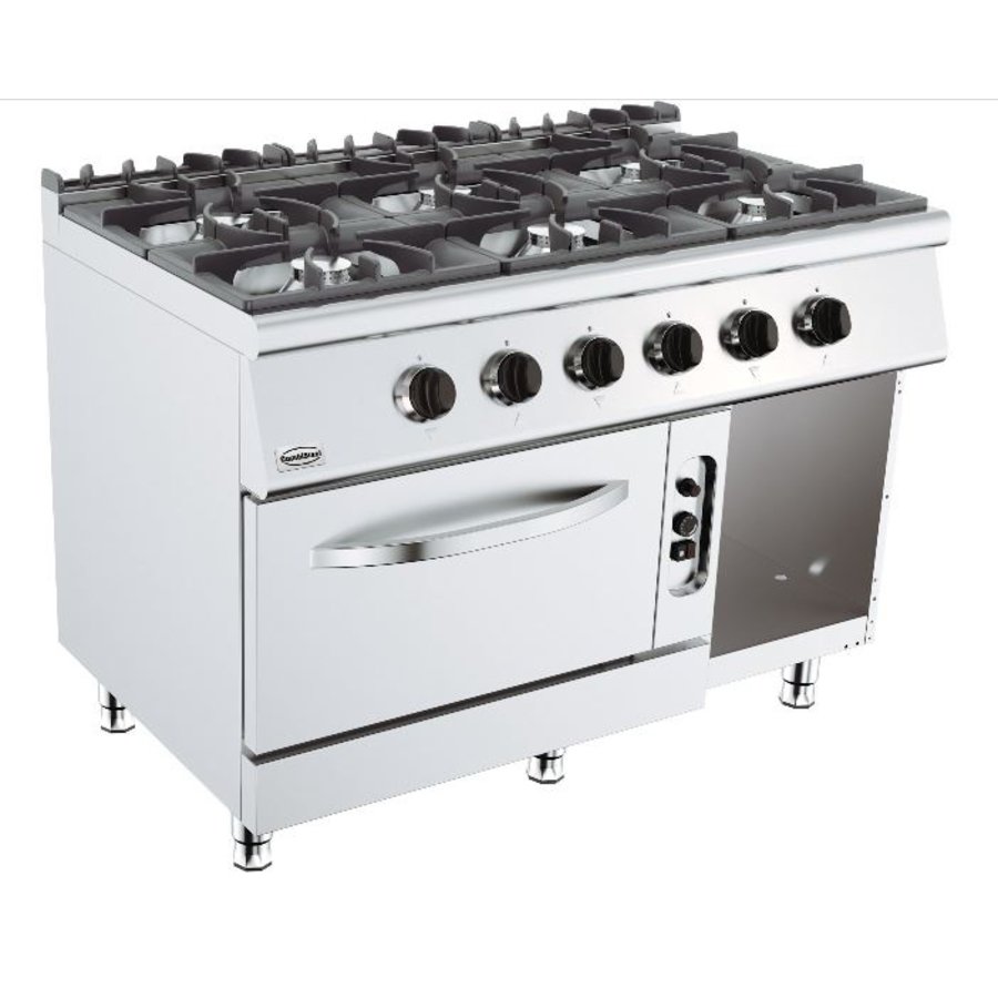 Cuisiniere a gaz avec four a gaz | 6 bruleurs | base 700