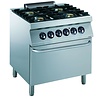 Combisteel Cuisiniere a gaz avec four electrique | 4 bruleurs | base 700