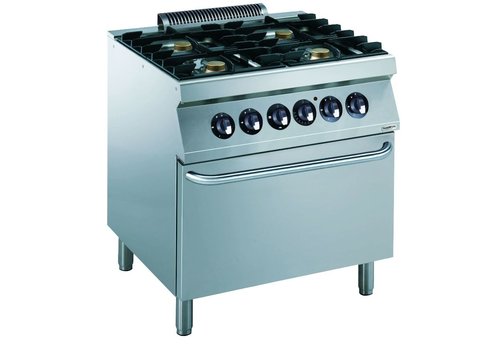  Combisteel Cuisiniere a gaz avec four electrique | 4 bruleurs | base 700 