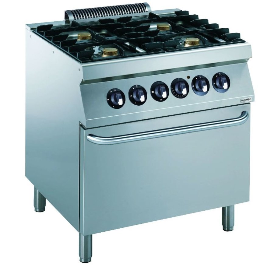 Cuisiniere a gaz avec four electrique | 4 bruleurs | base 700