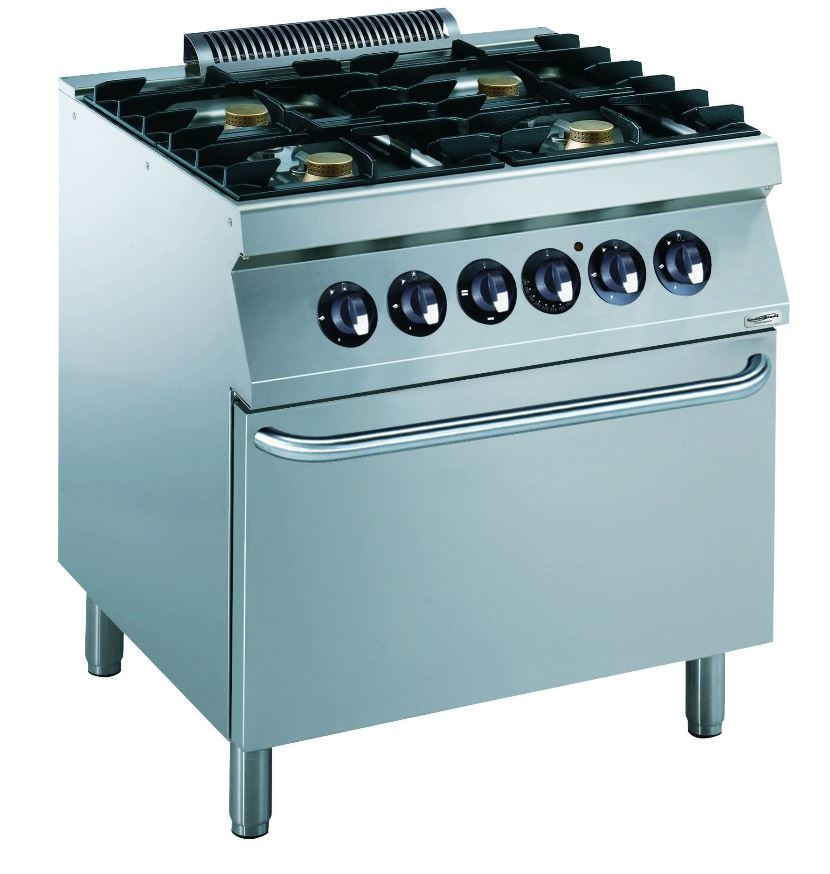 Cuisiniere a gaz avec four electrique, 4 bruleurs