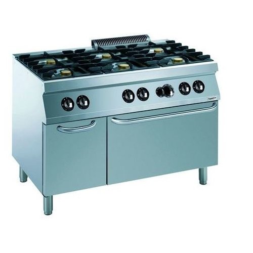  Combisteel Cuisiniere a gaz avec four a gaz | 6 bruleurs | base 700 