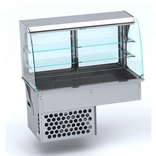  Combisteel Vitrine courbée réfrigérée | ouverte | 3 formats 