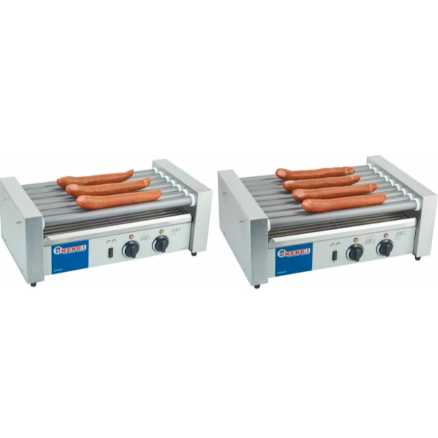 Grill roulant pour saucisses | 14 rouleaux | inox