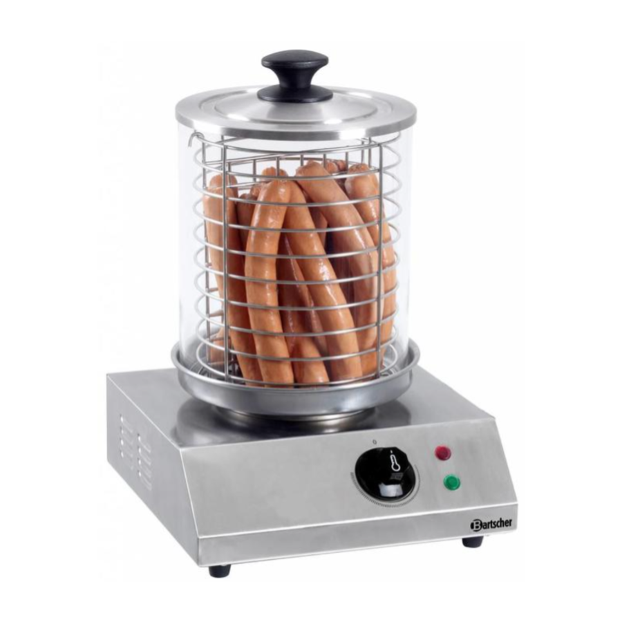 Appareil à hot dog en inox | 800W | 28x28x35,5 cm