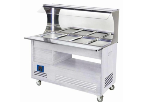  ProChef Buffet Bain Marie | Chauffant | 4 x 1/1 GN | Couleur Blanc 