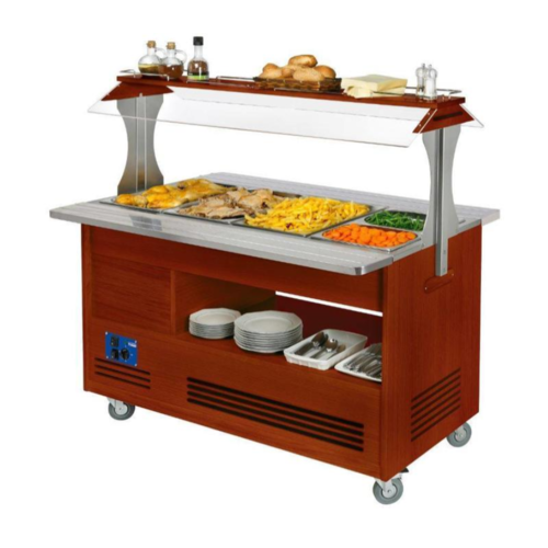  ProChef Buffet chauffant | bain marie | bois acajou 