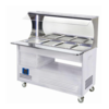 ProChef Buffet chauffant mural | bain marie | 4x GN1/1-150mm |bois blanc