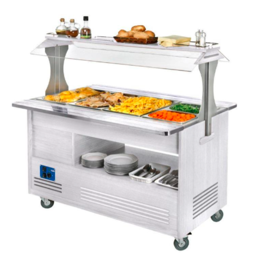 Buffet Chauffant | Bain Marie | Bois Blanc