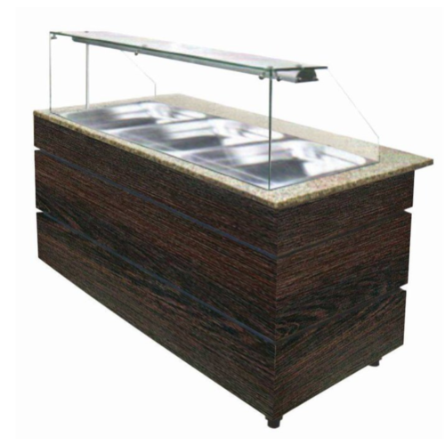  Combisteel Buffet chaud | couleur wenge 