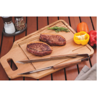 Pince barbecue en bois et acier inoxydable | 37 cm