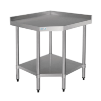 Table d’angle inox + etagère basse