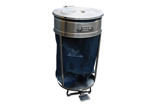  ProChef Support Roulant en Inox Pour Sacs Poubelles 110L 