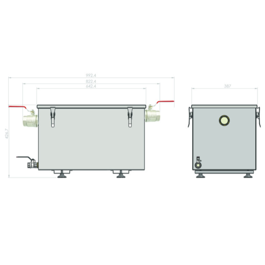 Bac à Graisse | Inox Aisi 304 | 44L