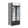 ProChef Vitrine à Boissons 2 Portes Vitrées Noir | 580L  | 880x610x973mm