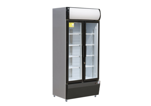  ProChef Vitrine à Boissons 2 Portes Vitrées Noir | 580L  | 880x610x973mm 