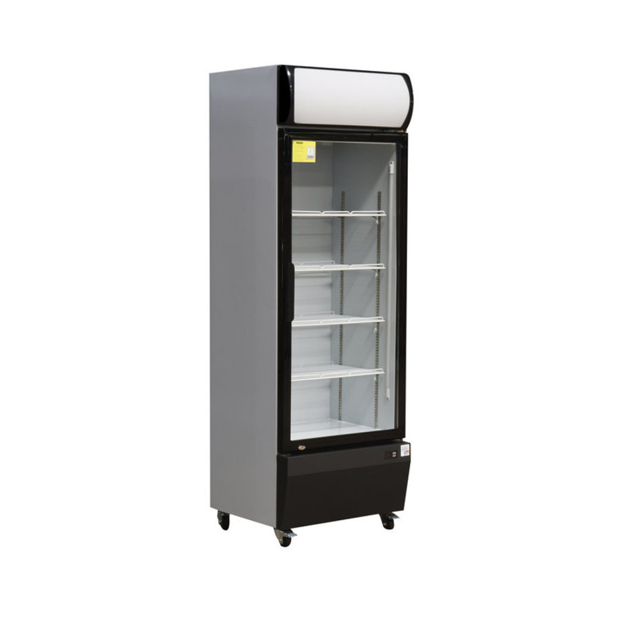 Vitrine à Boissons Porte Vitrée Noir  | 320L | L57xP60,1xH182cm