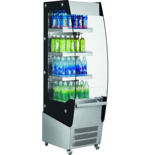  ProChef Vitrine à Boissons en Inox | L-494xP-600xH-1740mm | 2 Vitres Latérales | 220L | R290 