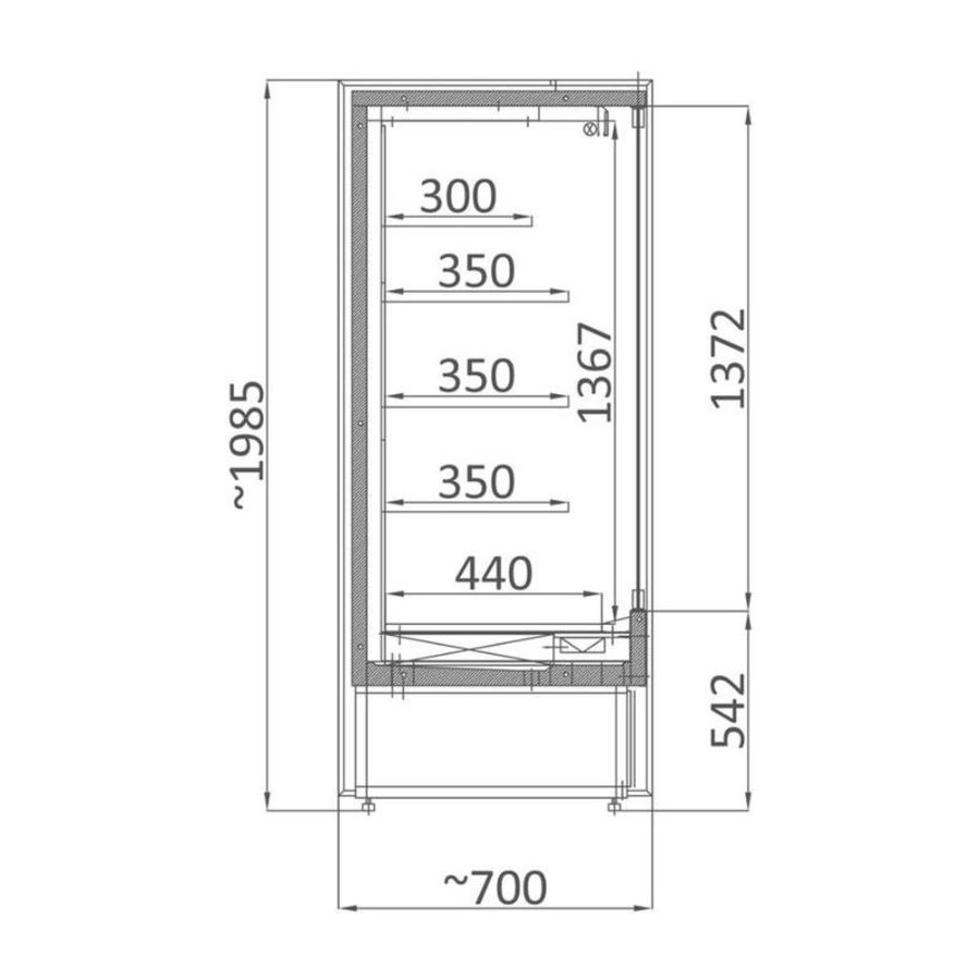 Chambre Froide Murale Fiona | Blanc | +1/ +10°C |  Eclairage LED