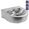 ProChef Lavabo mural rond en inox | 48.4x46x14 cm