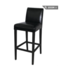 ProChef Tabouret de bar  | Simili Cuir Noir l 1030(H) x 440(L) x 540(P) mm