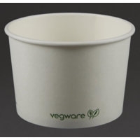 Bols à soupe / glace compostables en papier blanc Vegware 230ml | 60 x 90 mm | convient pour GH166 et GH167  (lot de 1000)
