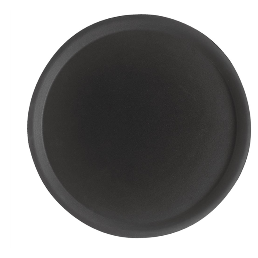 Plateau rond fibre de verre antidérapant noir 28cm