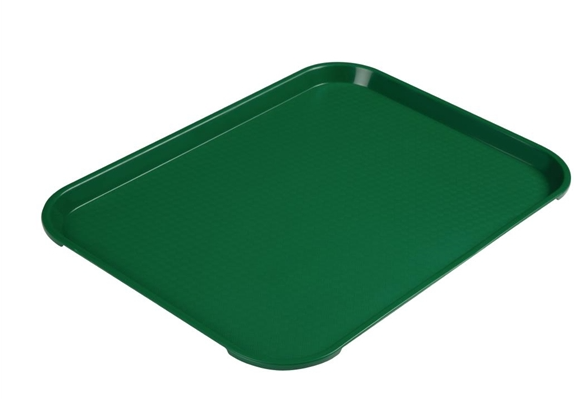 Plateau rectangulaire en polypropylène Fast Food vert 41 cm - ProChef