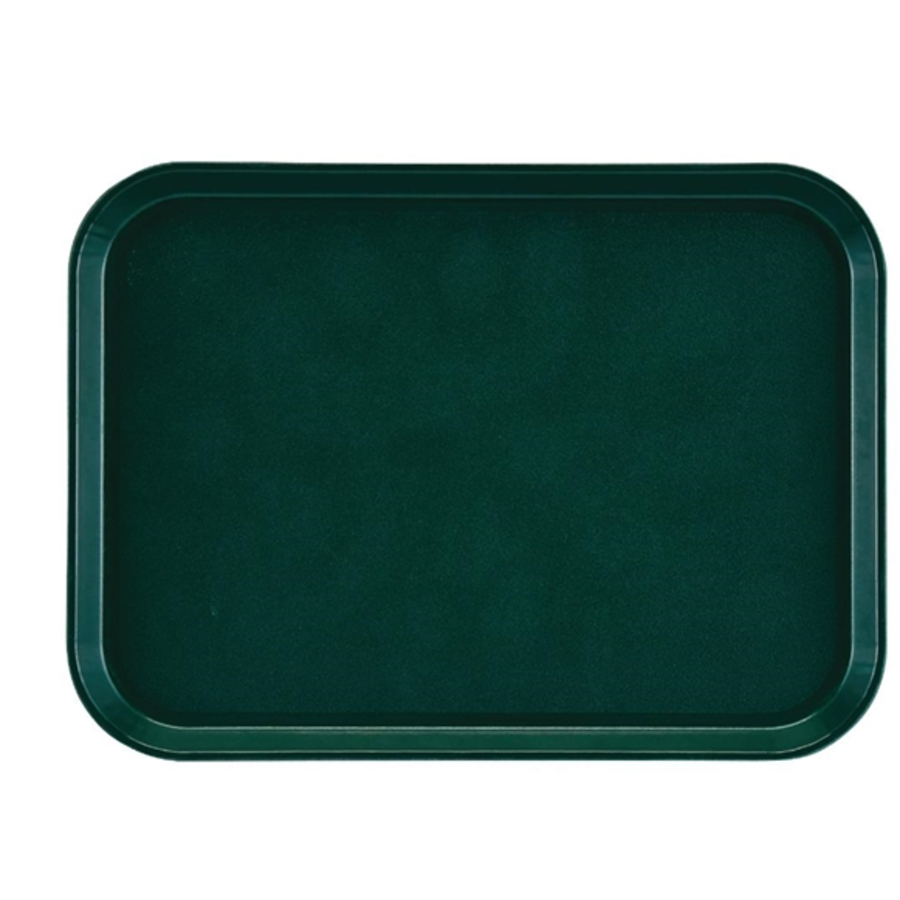 Plateau rectangulaire antidérapant en fibre de verre vert