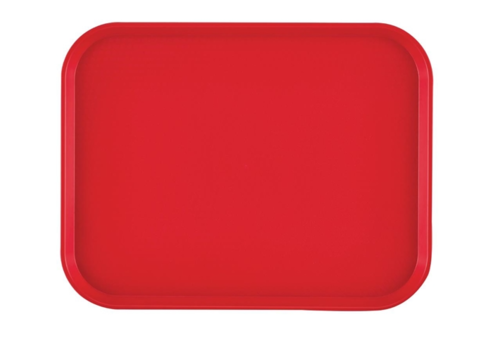  Cambro Plateau rectangulaire rouge en plastique | 41x30cm 