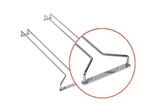  ProChef Support pour Verres | Chromé | 400x110mm | Lot de 2 Pièces 