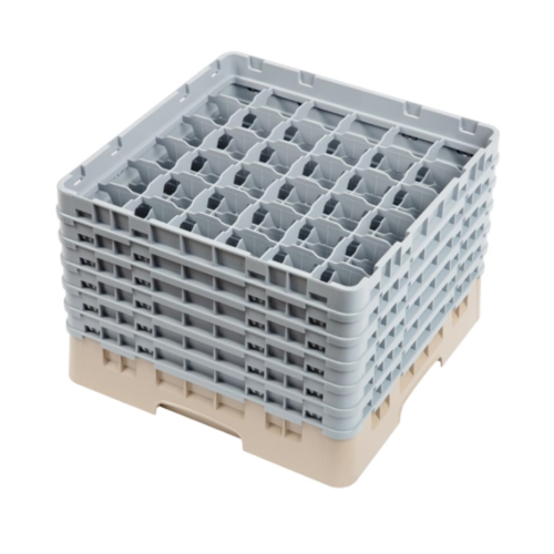  Cambro Casier à verres 36 compartiments Camrack beige | hauteur max 298mm 