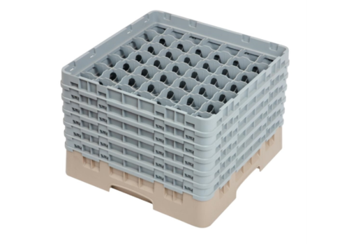  Cambro Casier à verres 49 compartiments Camrack beige 