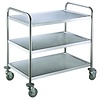 ProChef Chariot de service inox 3 niveaux 60x90 cm