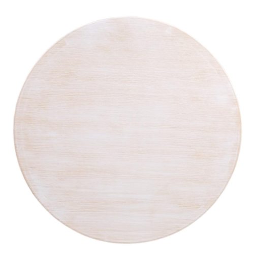  Bolero Plateau de table rond pré-percé blanc vintage | 600mm 