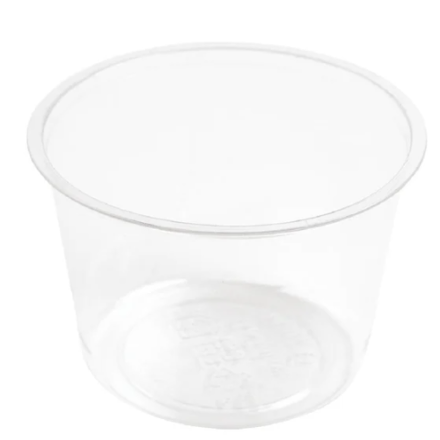 Pots à sauce froide en PLA transparent Vegware 118 ml | 48 mm | convient pour GK104   (lot de 2000)