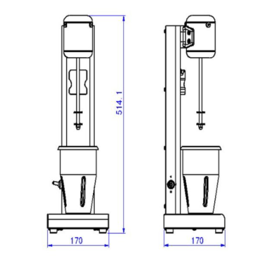 Machine à Milkshake Simple | 2 Vitesses