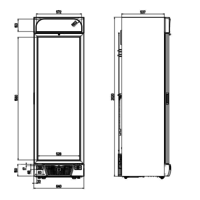 Congélateur 1 porte en verre Blanc 205,8x67x64cm 382L