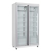 Combisteel Grand Réfrgérateur 2 portes en verre Blanc 785L | 1027x459x1755mm