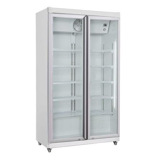  Combisteel Grand Réfrgérateur 2 portes en verre Blanc 785L | 1027x459x1755mm 