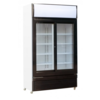 Combisteel Armoire à Boisson Portes coulissantes vitrées Blanc Noir 780 L