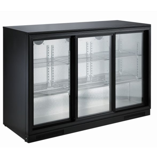  ProChef Arrière-Bar | 3 portes vitrées| Noir | 90x133.5x50 cm 