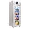 ProChef Réfrigérateur avec porte en verre 205x81x70cm 600L Acier inoxydable | verrouillable