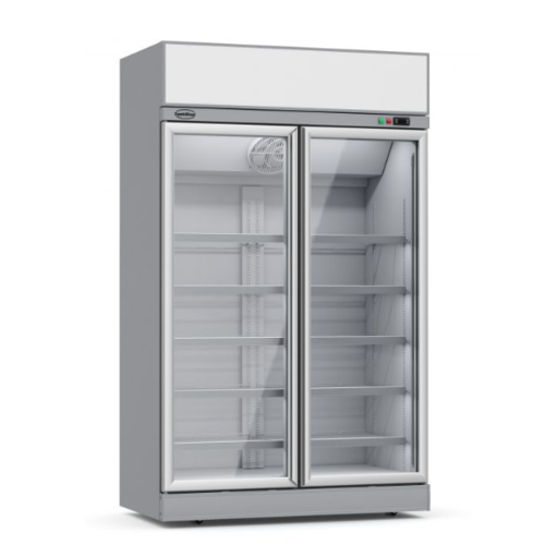 ProChef Réfrigérateur de boissons 2 portes en verre Gris 1000L 