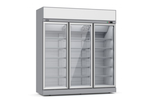  ProChef Large Réfrigérateur 3 portes battantes vitrées Gris 1530L 