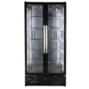 Combisteel Réfrigérateur Boisson Double-porte en verre Noir | 458L