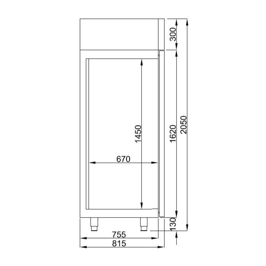 Armoire Réfrigérée Pour La Conservation Du Chocolat inox 205x81x70cm 700L