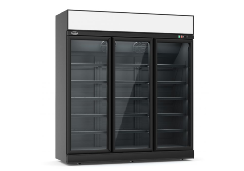  ProChef Large Réfrigérateur 3 portes en verre Noir 1530L 