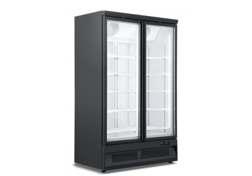  ProChef Réfrigerateur de boissons 2 portes en verre Noir 1000L 